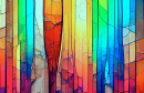 Motif coloré en vitrail