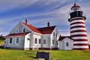 Phare de West Quoddy Head à Lubec, ME, États-Unis