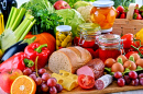 Variété de produits alimentaires biologiques