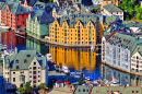 Pittoresque ville portuaire d’Ålesund, Norvège