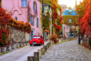Rue Chaleureuse à Montmartre, Paris, France
