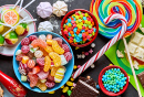 Assortiment de douceurs colorées