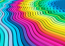 Lignes abstraites brillantes ondulées