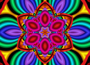 Fleur psychédélique colorée