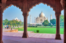 Vue du Taj Mahal à Agra, en Inde