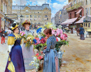 Marchand de fleurs, rue du Havre, Paris