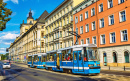 Tramway au centre de Wroclaw, Pologne
