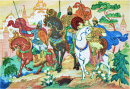 Carte postale de l’URSS présentant une miniature de Palekh (1964)