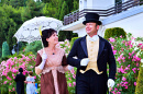 Couple en costumes du XIXe siècle, Alushta, Crimée