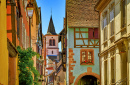 Maisons à colombages à Riquewihr, France