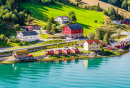 Petites maisons à Olden, Norvège