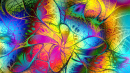 Fleurs fractales de couleurs spectrales