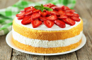 Gâteau aux fraises sucré