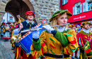 Participants au Carnaval de Rottweil, Allemagne