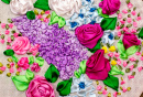 Broderie de rubans faits main