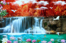 Paysage naturel incroyable avec des cascades