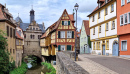 Malerwinkelhaus à Marktbreit, Bavière, Allemagne