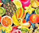 Motif sans couture des fruits tropicaux