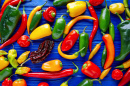 Mélange coloré de piments piments mexicains