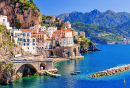 Vue d’Atrani, côte amalfitaine, Italie