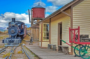 Gare historique à Sumpter, OR, États-Unis