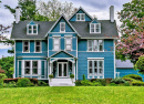 Big Blue House, Brockport, NY, États-Unis