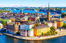 Vue panoramique aérienne de Stockholm, Suède
