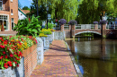 Canal central pittoresque à Papenburg, Allemagne