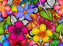 Motif floral vif
