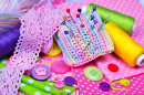 Accessoires pour la couture en gros plan