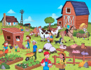 Animaux de ferme de dessins animés