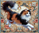 Leone le Chat dans le style Art nouveau