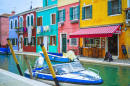 Vue des rues de Burano, Italie