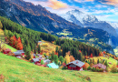 Vue de Wengen, Oberland bernois, Suisse