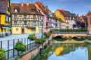 Rive de la rivière Lauch à Petit Venise, Colmar