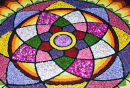 Géométrie sacrée du tapis de fleurs, Inde