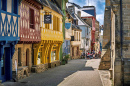 Maisons à colombages à Josselin, Morbihan, France