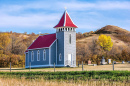 Petite église dans la vallée près de Craven, Canada