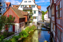 Canal dans le quartier des pêcheurs à Ulm, Allemagne