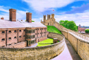 Anciennes prisons et murs du château de Lincoln, Royaume-Uni