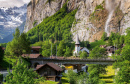 Célèbre cascade de Lauterbrunnen, Suisse