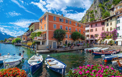 Vue de Limone, lac de Garde, Italie