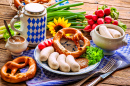 Repas traditionnel bavarois