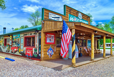 Restaurant et magasin sur la Route 66, Fanning, MO, États-Unis