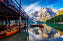Vue incroyable sur le lac Braies