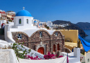 Église du village d’Oia, île de Santorin, Grèce