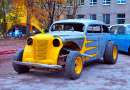 Hotrod classique personnalisé au Salon de l’Auto