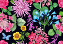 Motif fleural vintage sans couture