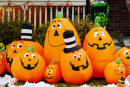 Décorations d’Halloween dans la cour