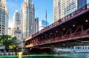 DuSable Bridge et Michigan Ave, Chicago, IL, États-Unis